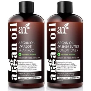 Artnaturals Argan Hair Care Conditioning Set - Shampoo, Conditioner Hair Mask, Curl Enhancer for Treated and Damaged Hair